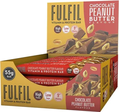 Produktbild von Fulfil Vitamin & Protein Bar – 15 x 55g-Riegel Chocolate Peanut Butter