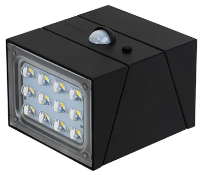 Image de LUXULA : Lampe solaire à LED, 300 lumens, réglable en lumière chaude, neutre et froide (CCT), couleur noire, indice de protection IP65