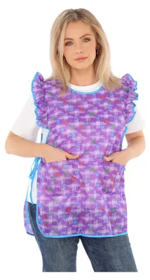 Produktbild von Chasuble Schürze mit Rüsche geblümt 2 Taschen seitlich bindbar, Größe:XL, Modell:Dessin 3