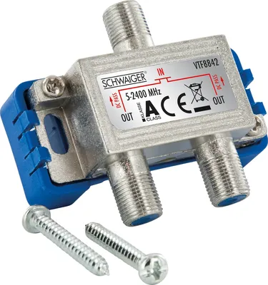 Produktbild von Verteiler 2-fach für SAT-, Antennen- und Kabelanlagen 5 dB