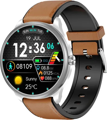 Obrázek produktu pro INF Chytré hodinky s pulzem, krevním kyslíkem, krevním tlakem, monitorem spánku Světle hnědá