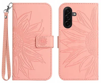 Produktbild von Samsung Galaxy A27 Hülle - Coverup Sonnenblume Klapphülle mit Schlüsselband - Rosa