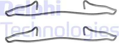Produktbild von DELPHI LX0123 Zubehörsatz Scheibenbremsbelag Vorne für FORD SIERRA (GBG, GB4) ESCORT IV (GAF, AWF, ABFT) SIERRA Schrägheck (GBC, GBG)