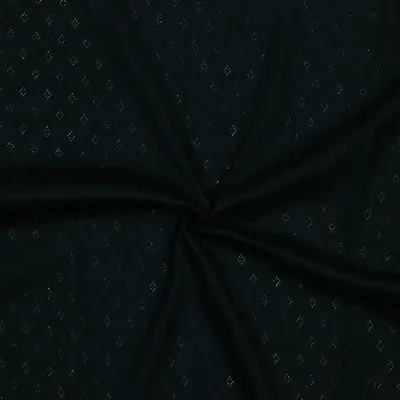 Pointoille-Stoff Jersey schwarz