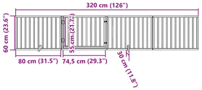Zdjęcie produktu dla Ogrodzenie dla psów - Ograniczenie dla szczeniąt - Brama dla psów - Klatka dla psów - Składane - 4 panele - Drewno topolowe i aluminium
