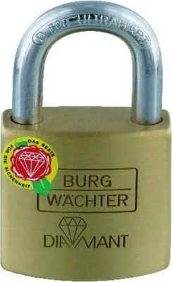 Produktbild von Burg-Wächter Vorhangschloss Diamant D 600 50 Messing massiv