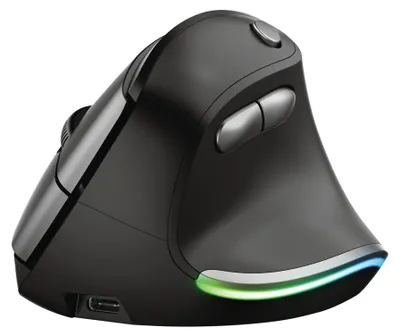 Obrázok produktu pre Trust Bayo - Vertikálna myš - ergonomická - pre pravákov - optická - 6 tlačidiel - bezdrôtová - 2,4 GHz - bezdrôtový prijímač (USB)