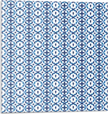Immagine prodotto di Motivo floreale geometrico - Autoadesivo - Rivestimenti murali - Pannello murale - Decorazione murale - Pannelli murali decorativi - Pannelli murali 3D - Design murale autoadesivo - 4 pezzi 50 x 50 cm