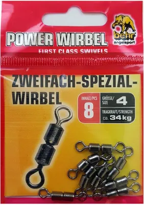 Produktbild von 8 Tönnchenwirbel Forellen Wirbel zweifach Gr. 4