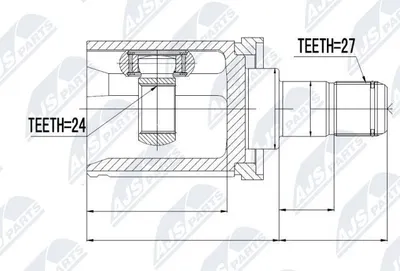 Produktbild von NTY Gelenksatz Antriebswelle Vorne Links für BMW X3 (E83) NPW-BM-011