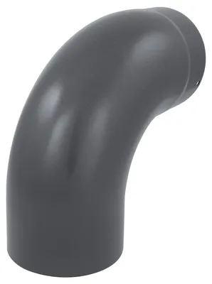 Produktbild von Raik Rauchrohrbogen / Ofenrohrbogen Emaille 150mm - 90° Bogen glatt Grau