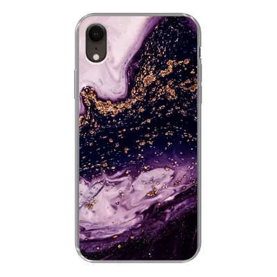 Produktbild von MuchoWow® Handyhülle Schutzhülle Hülle für iPhone XR Marmor - Gold - Naturstein Silikon Softcase Handy Hülle - Schutzdeckel