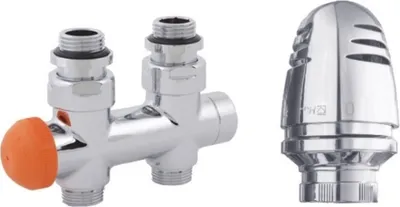 Produktbild von XIMAX Design Mittenanschlussgarnitur Deluxe Typ H, in Chrom "Durchgangsvariante", 070439