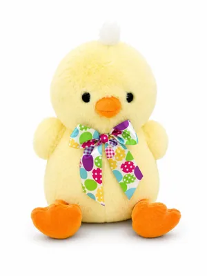 Produktbild von Küken Kuscheltier 28 cm Plüschküken mit Schleife Stofftier Weiches Kawaii Geschenk für Kinder