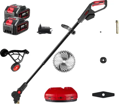 Obrázek produktu pro Sekačka na trávu, bezkartáčový motor, nastavitelná výška, sada 2 baterií