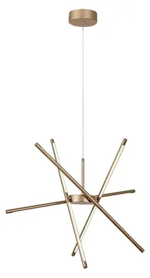 Zdjęcie produktu dla Żyrandol LED HENLI2 złoto-biały 40W Ciepła biel 2800lm metal wym:150x66x66cm IP20 Rabalux