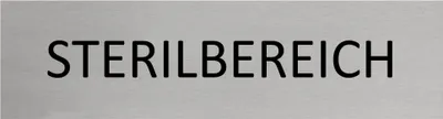 Produktbild von CombiCraft Aluminium Türschild Sterilbereich 165x45mm mit 3M-Tape