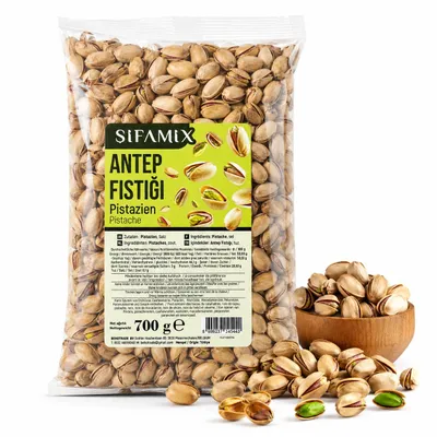 Produktbild von 700g Antep Pistazien – Geröstet & leicht gesalzen mit Schale, KI-generiertes Bild