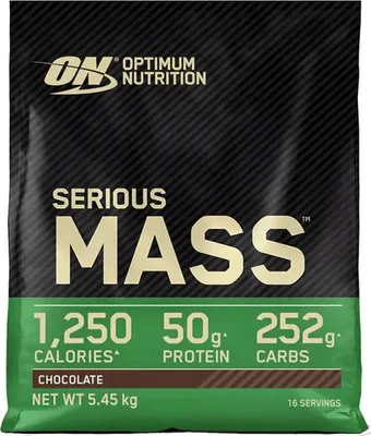 Produktbild von Optimum Nutrition Serious Mass (12lbs) Chocolate - Gewichtszunahme - Mit Kreatin