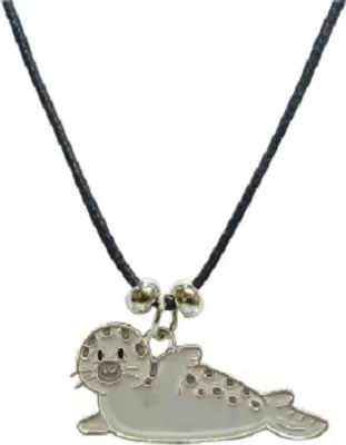 Produktbild von Kette Seehund, Robbe, Tier Emaille Anhänger Modeschmuck Ketten emailliert Schmuck