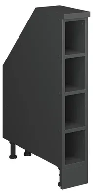 Produktbild von Dachschrägenschrank Vicco Rion Anthrazit 15 x 81.8 cm mit 4 Fächern, Schrankkorpus 60 cm Tiefe, Model 60287