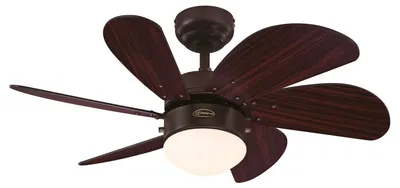Immagine prodotto di Ventilatore da soffitto Turbo Swirl Espresso 76 cm con luce e catenelle