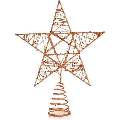 Produktbild von COM-FOUR® Deko Stern Weihnachten - Christbaumschmuck aus Metall - Weihnachtsdeko zum Hinstellen - dekorativer Weihnachtsstern