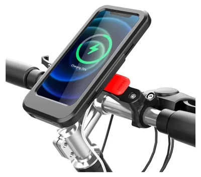Produktbild von Fahrrad Handyhalterung, wasserdichte Smartphone Halter mit Touch-Screen, 360? Drehbare, Höhenverstellbar für iPhone Samsung Galaxy Huawei zu 6,7 Zoll,