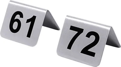 Produktbild von Tischnummern mit Nummern 61 bis 72