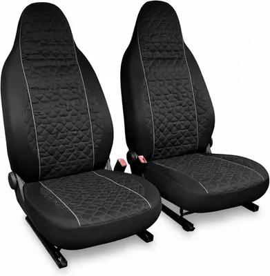 Obrázok produktu pre Poťahy na autosedačky set 2 ks, čierna s prešívaním, gabardén, pre