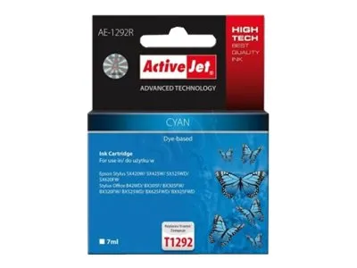 Produktbild von Activejet AE-1292R, Hohe (XL-) Ausbeute, Cyan, Tinte auf Farbstoffbasis, 9 ml, 1 Stück(e), Einzelpackung