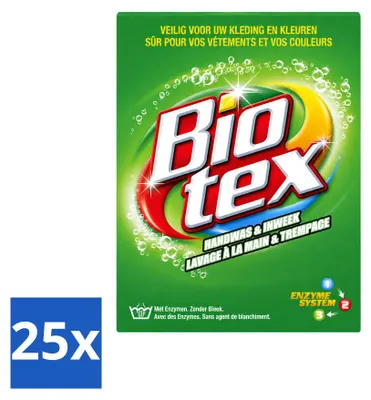 Produktbild von 25 x Biotex Handwas & Inweken Waspoeder - 720 g - Vorteilspackung - 25 Stücke