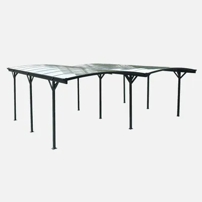 Immagine prodotto di Carport 5x6m con estensione in alluminio e policarbonato , Antracite