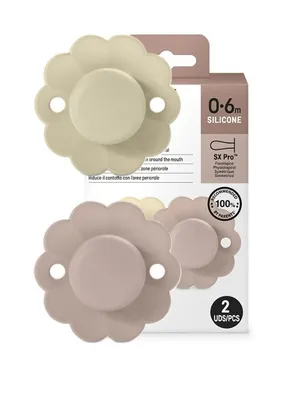 Obrázek produktu pro Suavinex, Smoczki fizjologiczne SX Pro silikonowe 0-6m Wonder Whitecap Gray + Pale Mauve, 2 sztuki