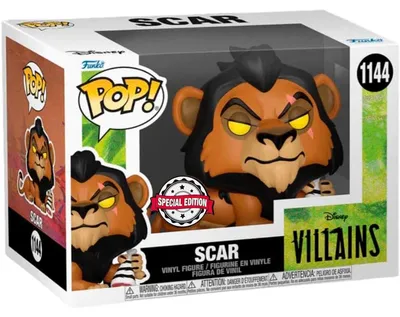 Obrázok produktu pre Figurka Funko Pop! Disney Villains - Scar z Lwa Króla, Ekskluzywna Wersja Vinylowa