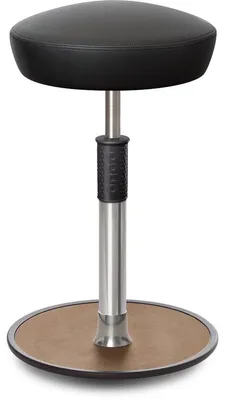 Produktbild von Sitz- Stehhocker Free Tall Hutsitz skai Kunstleder schwarz chrom /Natur.