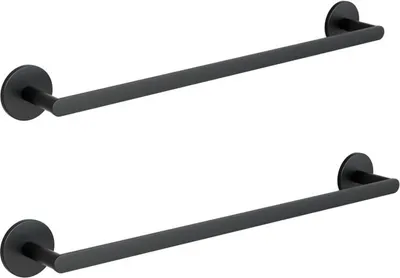 Produktbild von CECIPA 2×Handtuchhalter ohne Bohren, Handtuchstangen aus Edelstahl Schwarz