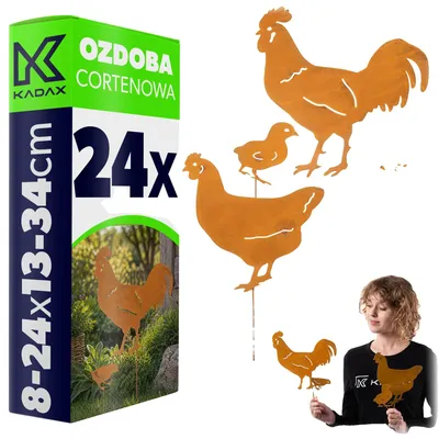 Zdjęcie produktu dla Dekoracja ogrodowa, wzór ze stali nierdzewnej, wysoka odporność na warunki atmosferyczne, kolor brązowy