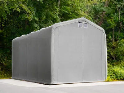 Produktbild von Mobile Garage PVC 720HD - 4x8m - Grau