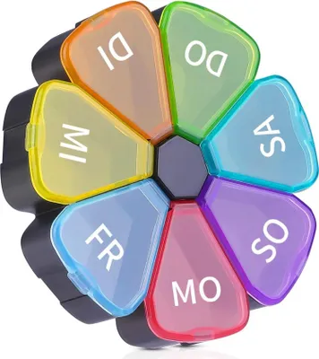 Image de Boîte à comprimés Opret 7 jours avec grands compartiments & sans BPA