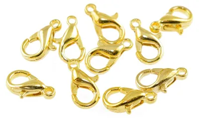 Produktbild von Vintageparts 10 Karabinerverschlüsse goldfarben 10mm