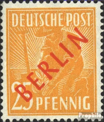 Produktbild von Briefmarken Berlin (West) 1949 Mi 27 postfrisch Rotaufdruck