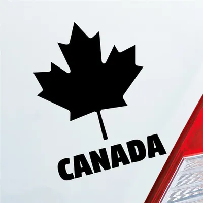 Produktbild von Auto Aufkleber Kanada Canada Ahornblatt maple leaf Urlaub Car 10x13 cm Schwarz Glanz Sticker Heckscheibenaufkleber
