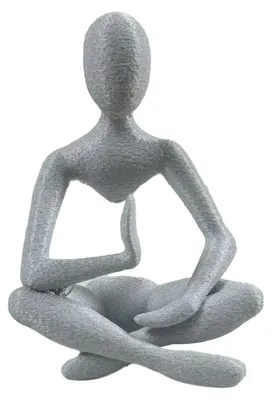 Produktbild von Abstrakte Denkerstatue in Meditationshaltung, Tischfigur, Philosophenfigur für Zuhause, Bücherregal, Schrankdekoration