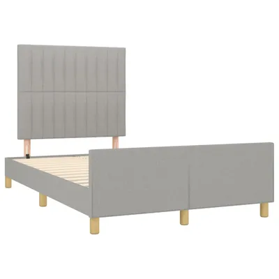 Produktbild von vidaXL Bettgestell ohne Matratze Hellgrau 120x190 cm Stoff
