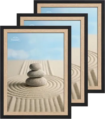 Produktbild von Fotolisten aus Holz, schlagfestes Acrylglas, 21 x 30 cm, 3er Set, für Kinderzeichnungen