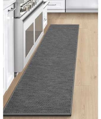 Immagine prodotto di Tappetino per cucina, colore grigio, 60x200 cm, in poliestere, antiscivolo