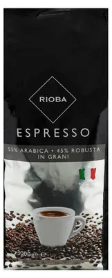 Produktbild von Espresso Silver 1kg Bohnenkaffee - Rioba