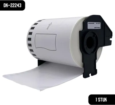Imagen del producto de Rollo de etiquetas, 102 mm de ancho, 30,48 metros de largo, color sobre blanco, para impresoras de etiquetas