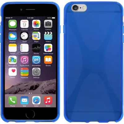 Produktbild von PhoneNatic Case kompatibel mit Apple iPhone 6s / 6 - blau Silikon Hülle X-Style + 2 Schutzfolien
